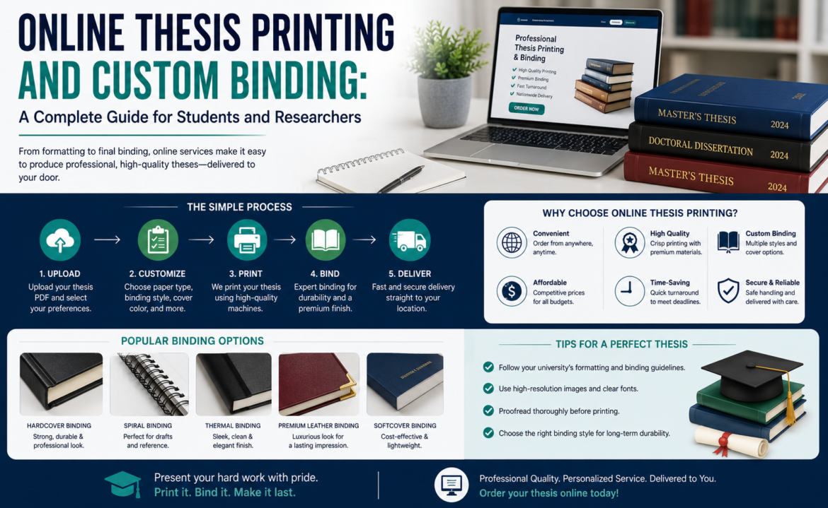 Online Thesis Printing and Custom Binding: A Complete Guide for Students and Researchers