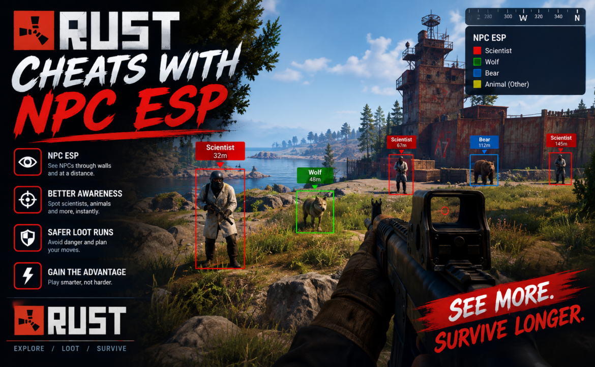 Rust cheats with NPC ESP